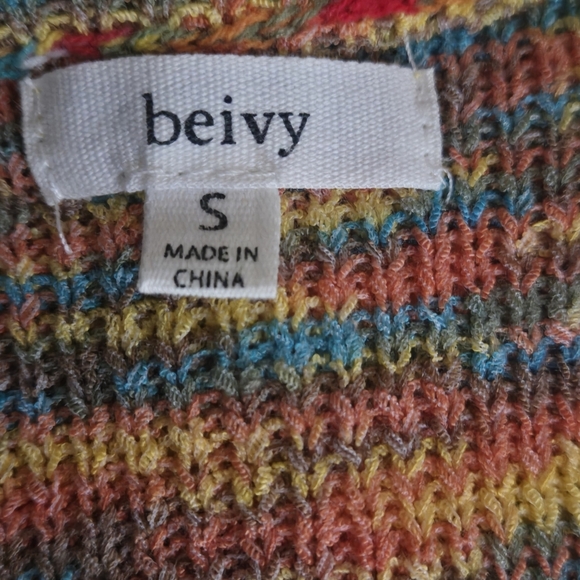 Beivy Colorful Knit Tiny Tank Top Strerch Material - Picture 3 of 5